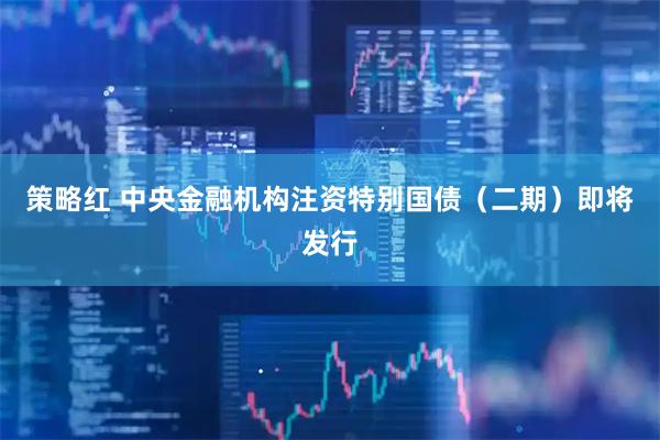 策略红 中央金融机构注资特别国债（二期）即将发行